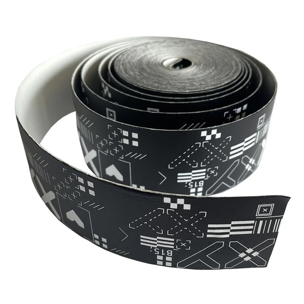 

Tape Stickers 1 Roll 500cm Black/White Dry PU Universal Pickleball Racquet Tapes Portable Tennis Racket Paddle