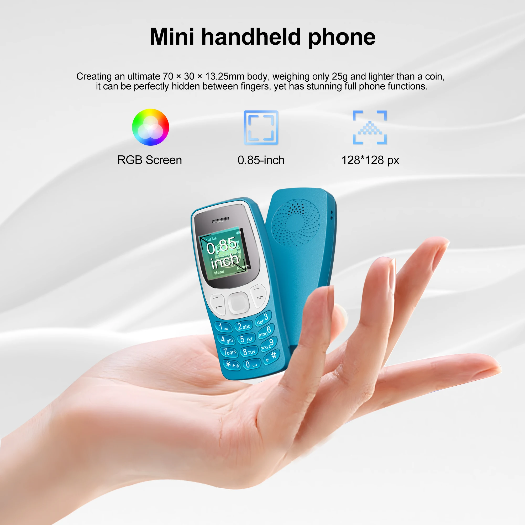 SERVO BM80 Super Mini Mobile Phone 2 SIM Card Bluetooth Dialer Blacklist Speed Dial Magic Voice 0.85" Screen 2G Small Cellphones