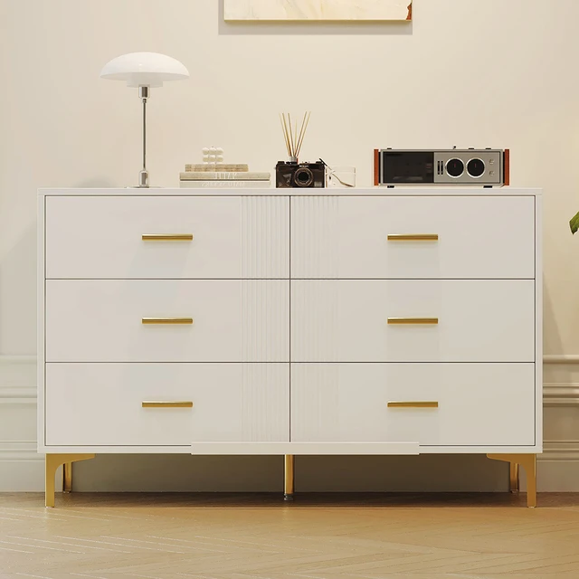 KOMHTOM chest of drawers with 6 drawers White door
