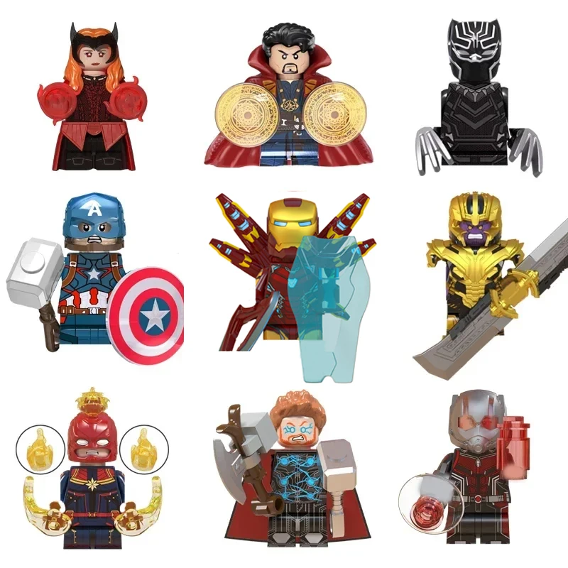 

Marvel Legends Toy Building Blocks Disney Lega Marvel Blocks Cartoon Character building block Dolls Kids Toys For Boys Gifts