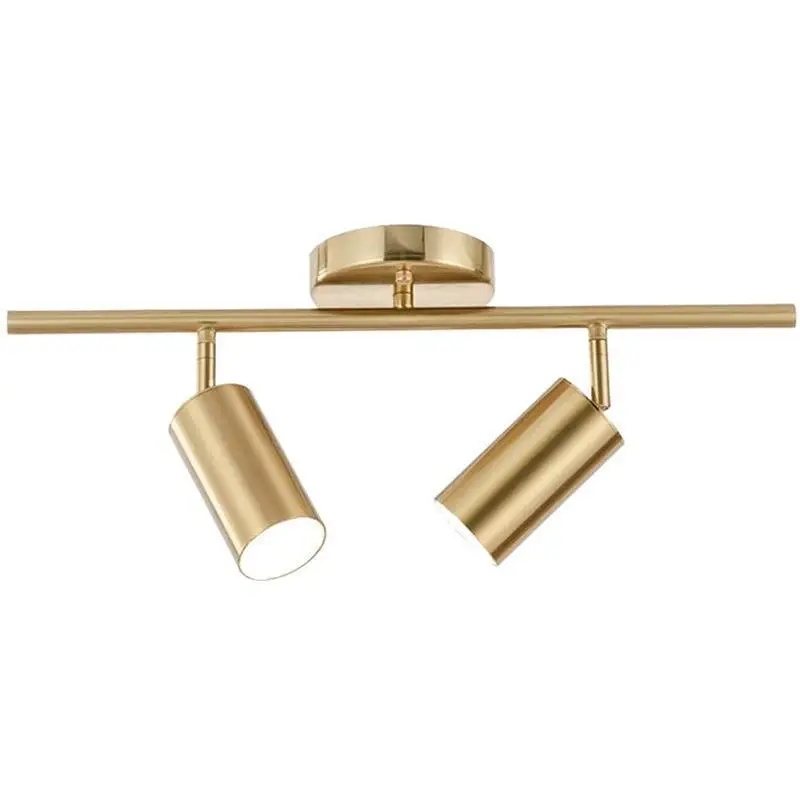 

Long Pole Gold Aluminum Downlights IP65 Living Room Background Wall Ceiling Lights Clothing Store Track Spotlights Surface