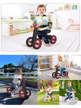 Baby Balance Bike For 1 2 3 Years Old Boys And Girls, 4 Wheels Toddler Balance Bike 6