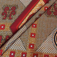 1pc 6 yards Fabric 5.48meter African Wax Fabric,Ghana Kente Design African Printed Wax Fabric Nigeria Ankara Kitenge Pagnes 4