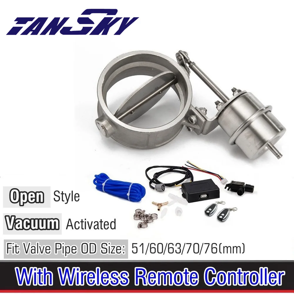 Exhaust Control Valve Set With Vacuum Actuator CUTOUT 51mm/60mm/63mm