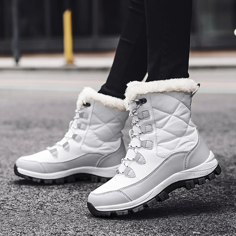 Women's Waterproof Winter Ankle Boots with Thick Fur and Non-Slip Sole 23 S349b3c6117f04f33a879a8f82599f32ab Women's Waterproof Winter Ankle Boots with Thick Fur and Non-Slip Sole
