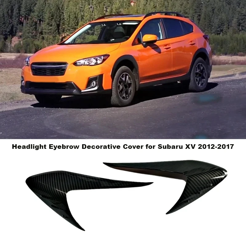 

Car Styling Carbon Fiber Headlight Eyebrow Decorative Car Headlight Accessories For Subaru XV 2012-2017