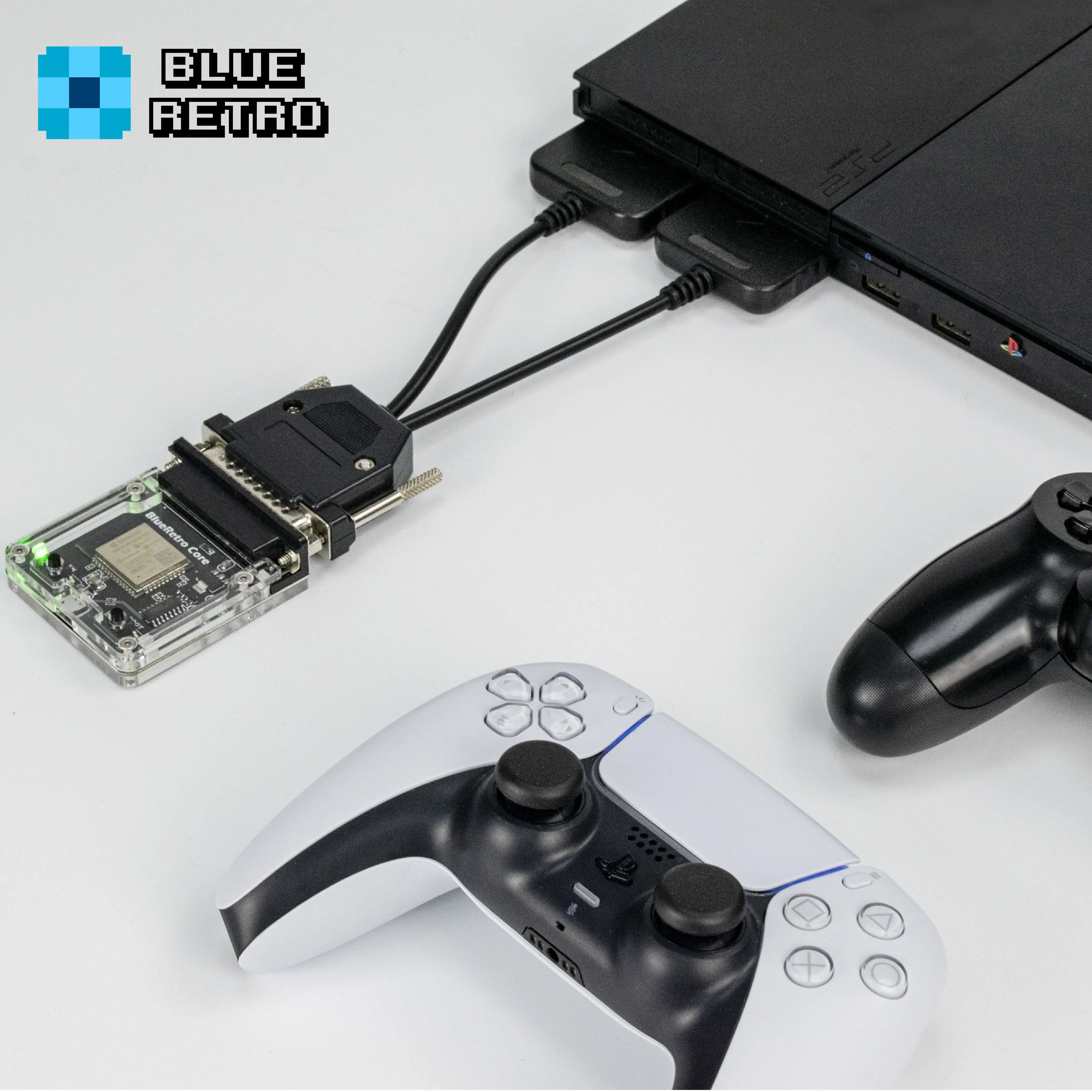 Blueretro-conversor Controlador sem Fio Receptor Bluetooth Adaptador para Playstation Controlador de Jogo Ps1 2 - Image 3