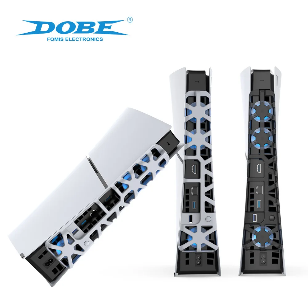 Dobe Per Ps5 Slim Host Luce Blu Posteriore Nuova Ventola Di Raffreddamento Per Playstation 5 Slim Gaming Accessorie Sistema Di Raffreddamento Tp5-3538