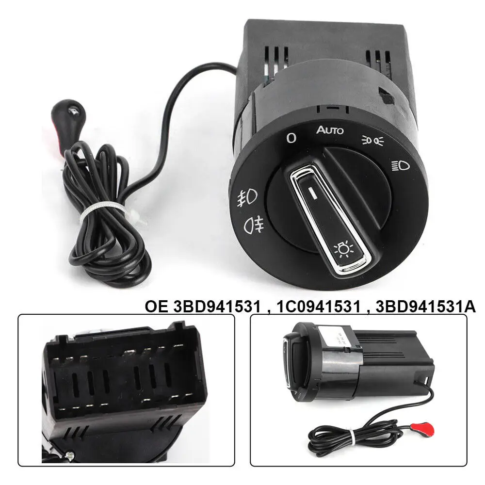 자동차 헤드 램프 제어 스위치 센서 모듈, VW 골프 2004-2013 MK5 MK6, 자동차 액세서리, 12V