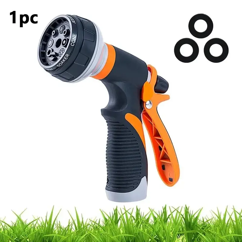 Garden Hose Spray Gun 8 Way Hand Sprayer Spray Nozzle for Watering Lawn Car Washing Pet Bathing Sidewalk Cleaning water gun,water spray nozzle,plant watering device