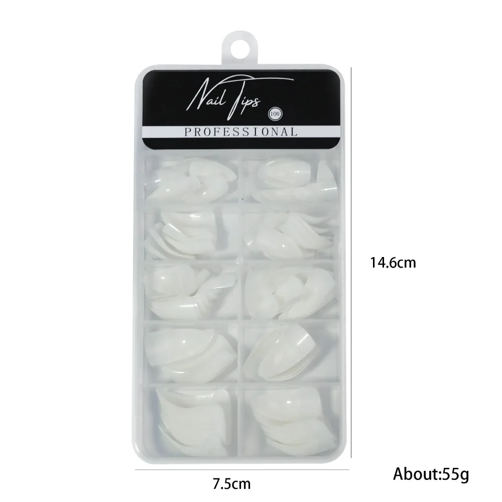 100pcs Eagle Claw Special Shaped False Nails Transparent Curved Stiletto Nail Dual Forms Full Cover Molds Hawk Carving Nails