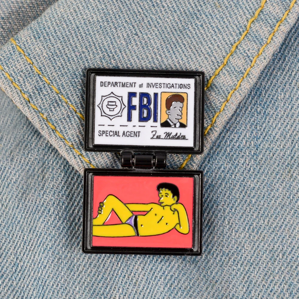 Cartoon Enamel Pins ID Card Flip Brooches Jewelry Gifts For Friends anime brooches game brooch