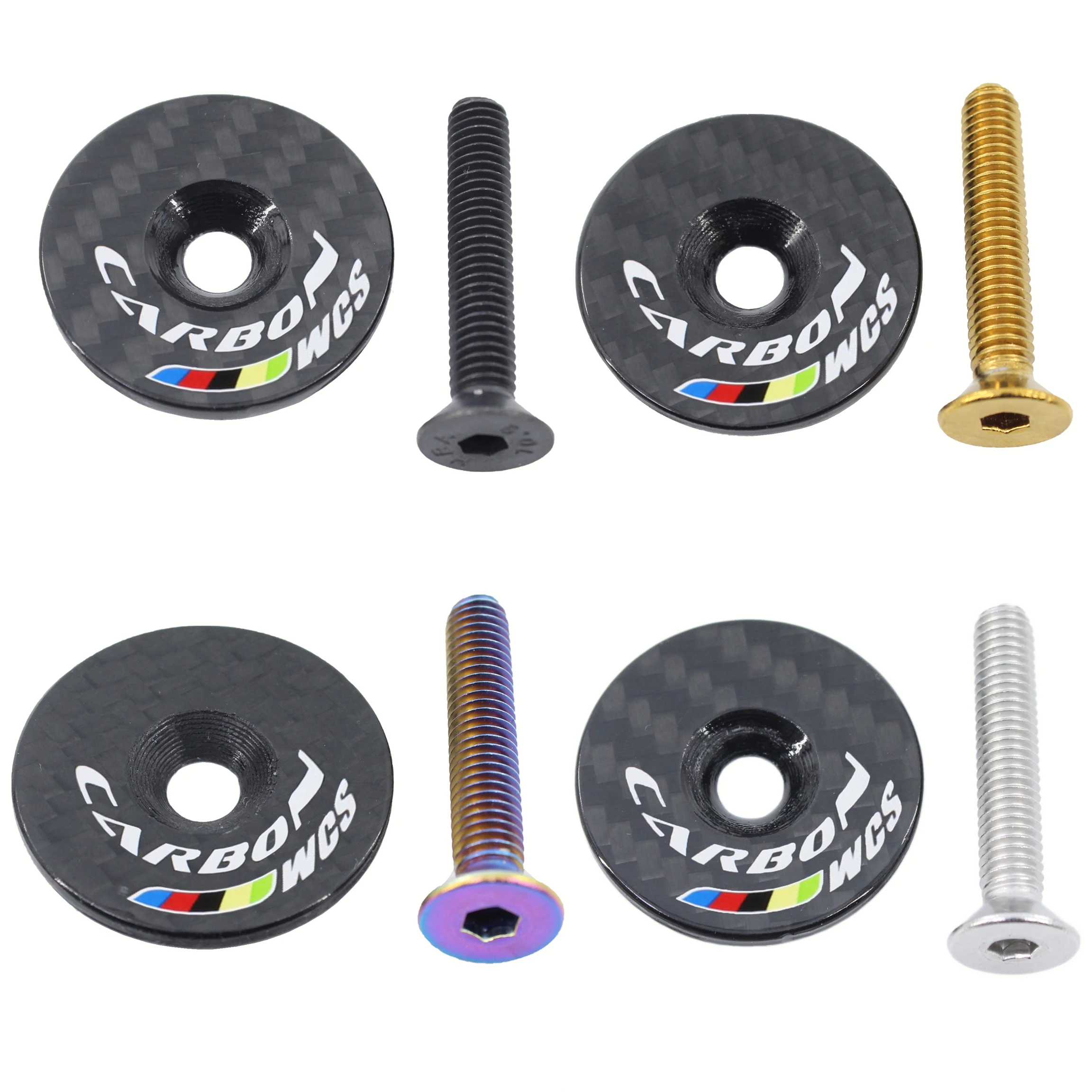 11PC Distanziatori Forcella Per Cuffia In Fibra Di Carbonio Anello - Foto 2