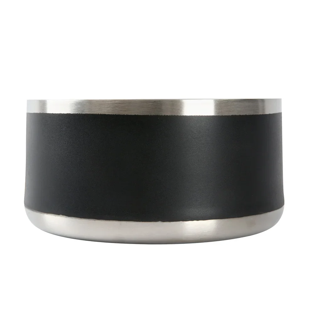 Stainless Steel Double Wall Dog Feeding Bowl Non Skid 4