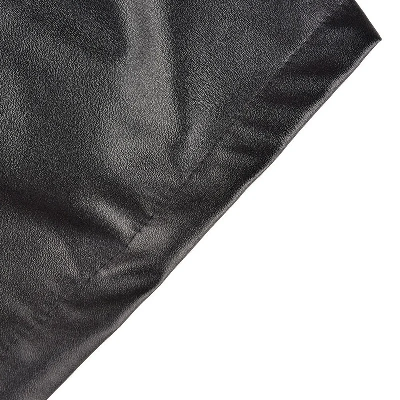 PU High Waist Bow Tie Wide Leg Shorts with Belt Harajuku Casual Fashion Sexy Women Black Leather Shorts Gothic England Style