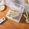 Transparent Marker Box Storage Box 80pcs Plastic Transparent Box Portable Watercolor Marker Box Case School Supplies 5