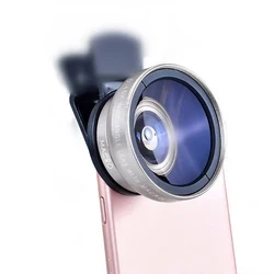 Enhanced 2 - in - 1 HD Phone Camera Lens Kit - 0.45x Wide Angle & 12.5x Macro Lens (SILVER)