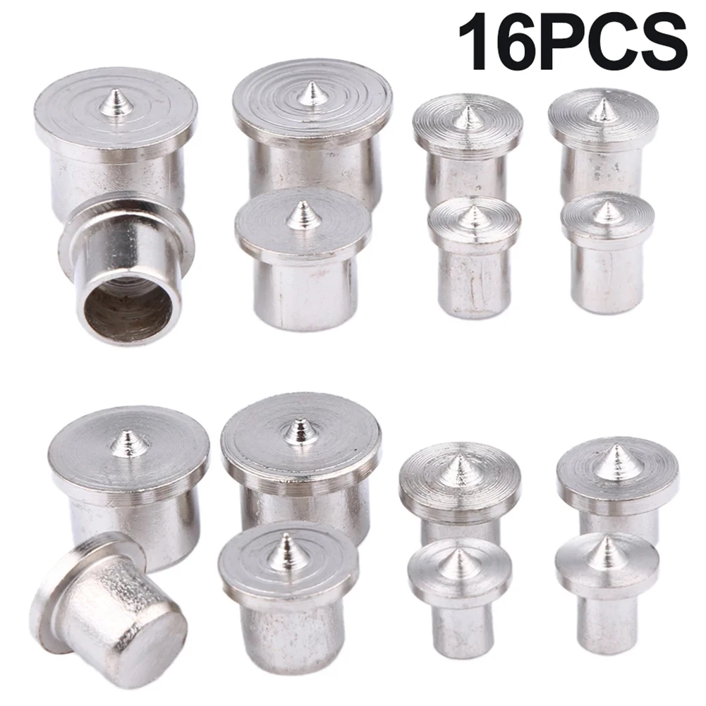 16pcs Dowel Centre Point Set For 6mm 8mm 10mm 12mm Holes Machined With External Marking Points For Perfect Alignment Power Tool