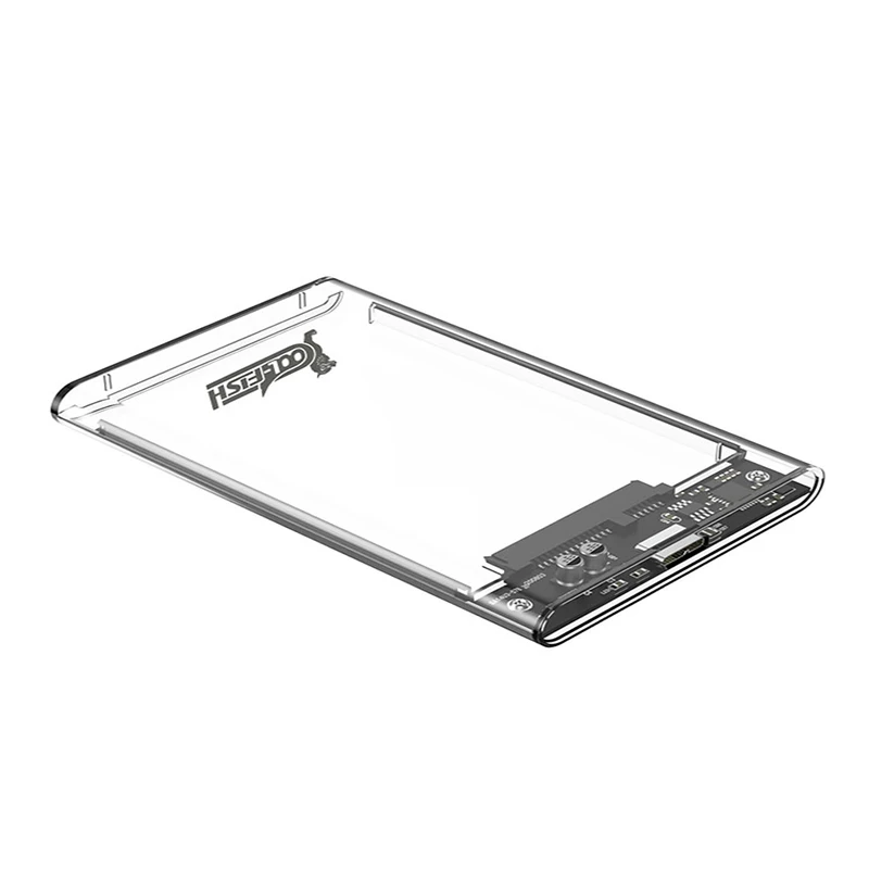 CoolFish USB 3.0/Type C 2.5inch External Hard Case SATA SSD Hard Drive Case m.2 ssd Enclosure Transparent Disk Too Free shi