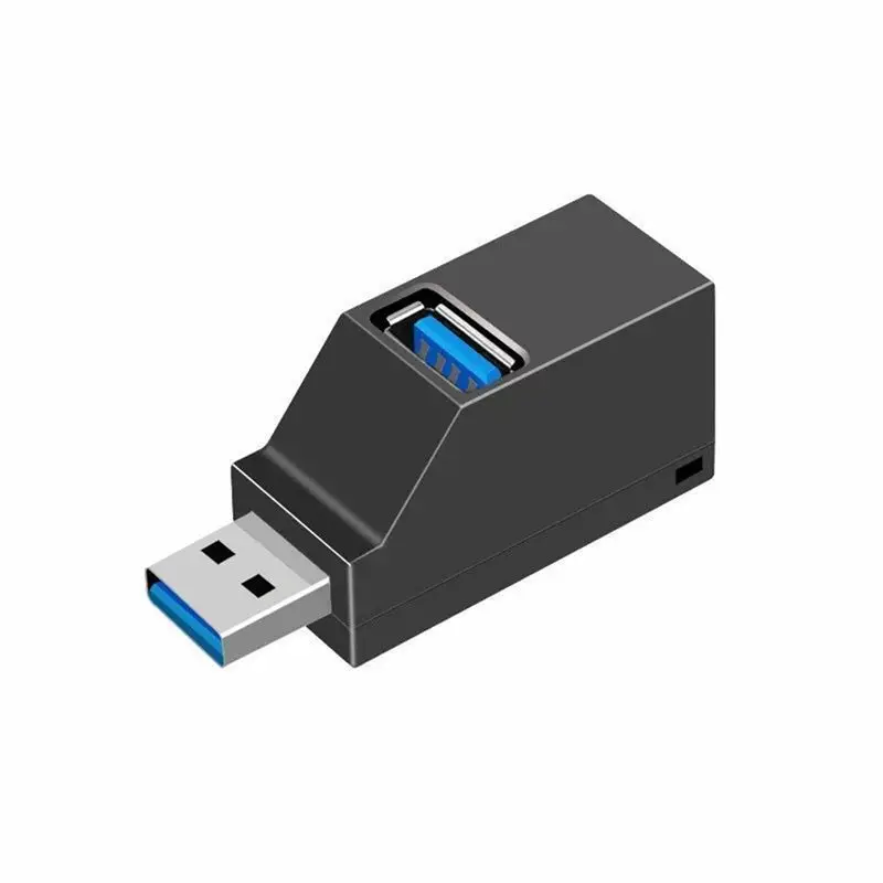 【ABDH】 USB 2.0 허브 어댑터 확장기 미니 스플리터 박스 PC 노트북 휴대폰용 3포트 고속 U 디스크 리더기, 화이트
