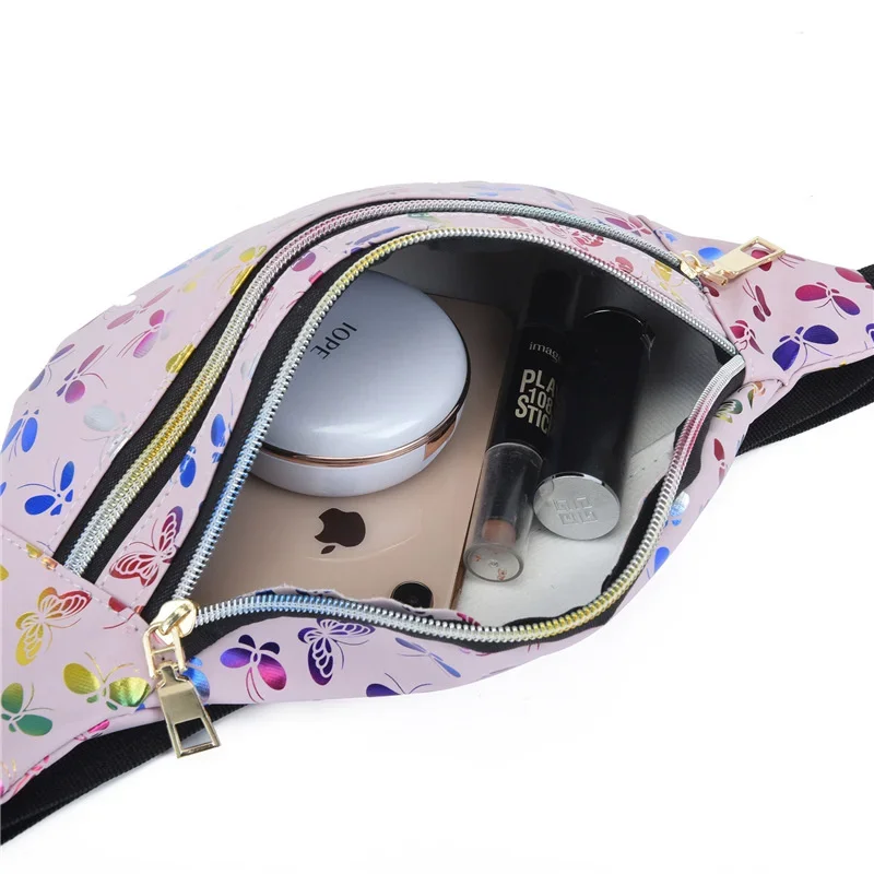 Waist Bag Crossbody Bag Colorful Waist Bag for Women Style Belt Bag Laser Print Crossbody Female Waist Pack Travelling Mobile Phone Bags Case