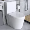 One Piece Toilet,  Elongated Dual Flush Toilet with 15.5"W Soft Closing Seat, 17" Comfort Height Seat,  Toilets for Bathroom 1