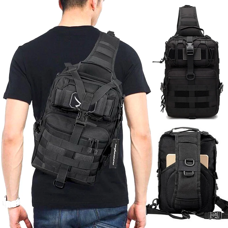 Shoulder Bag Sling Backpack Chest Bag for Men Women Sports Hiking Camping Travel Fishing Hunting