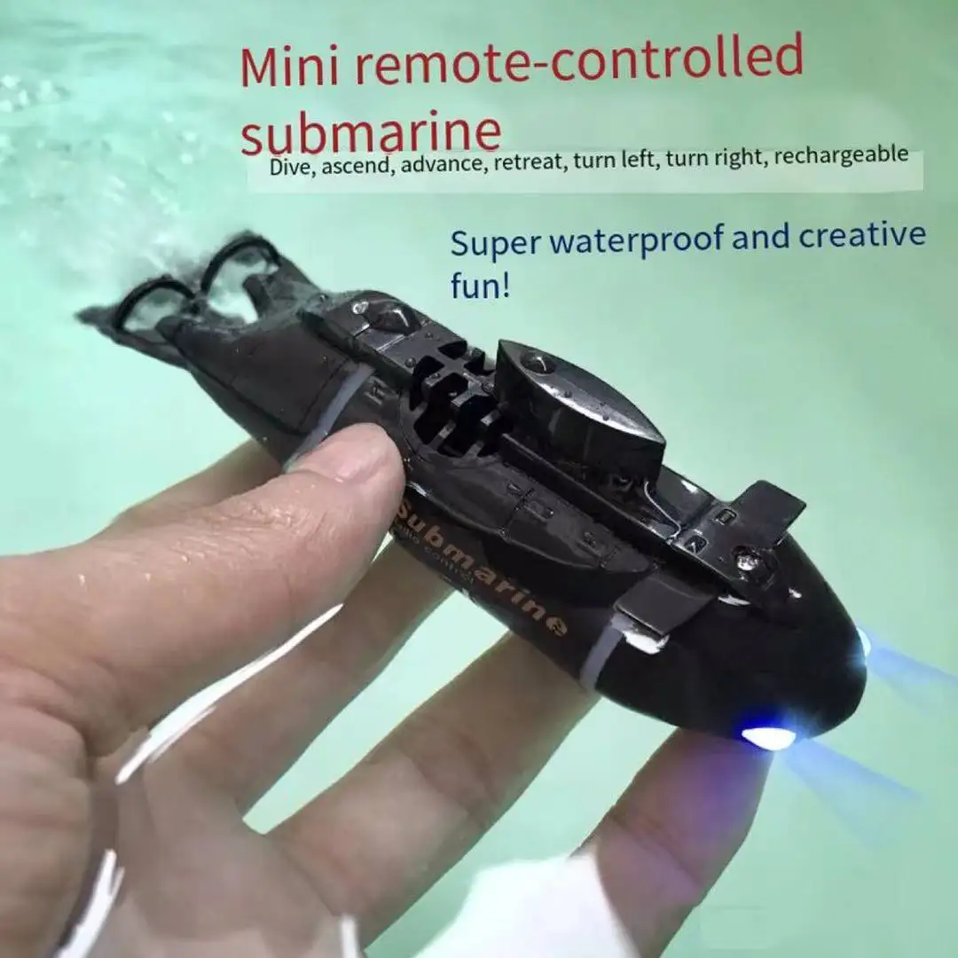 Fish tank mini wireless remote control submarine waterproof simulation speedboat charging fish tank decoration aquarium accessor