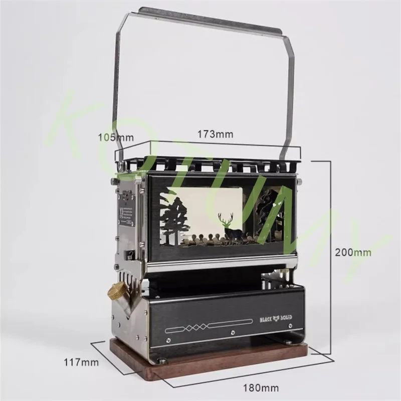 Portable Kerosene Lamp Observation Furnace 304 Stainless Steel Mini Desktop Oil Lamp Stove Viewing Camping Kerosene Stove