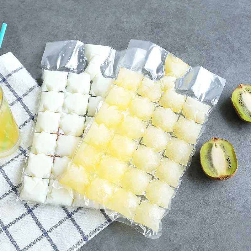 5/10pcs Disposable Ice Bag Lattice Ice Cube Mold Bar Self-sealing Tray Bag Cube Box Edible Frozen