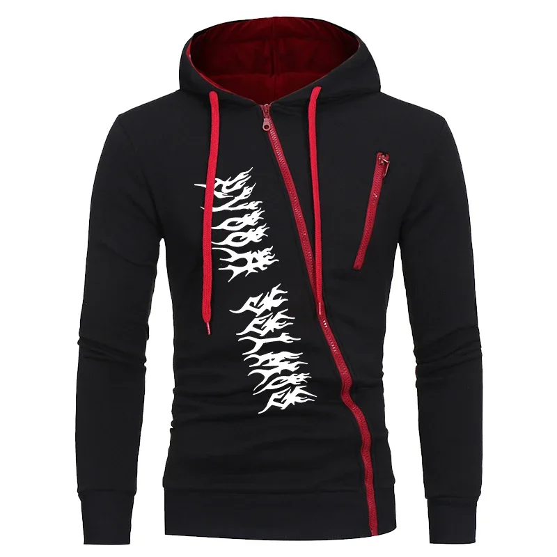 Polyester Mens Tracksuit Zipper Hoodie Sweatpants Set