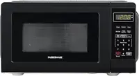 Compact Countertop Microwave Oven 0.7 Cu. Ft. 700-Watt with LED Lighting, Child Lock, Easy Clean Grey Interior, Retro 2