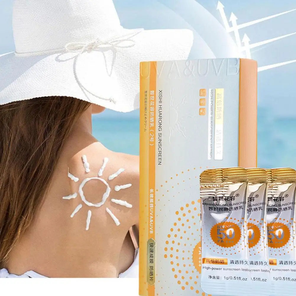 

1 г * 50 шт. солнцезащитный крем для лица отбеливающий Восстанавливающий УФ-изоляционный высокомощный солнцезащитный отбеливающий продукт
