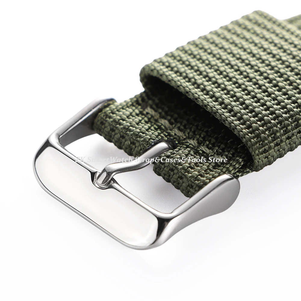 Army Sports Atmungsaktives Nylon-Uhrenarmband, 18/20/22 mm, geflochtenes Nylonarmband für Seiko Herren, Stoff-Nylon-Armband, Armband für Omega – Detail 3
