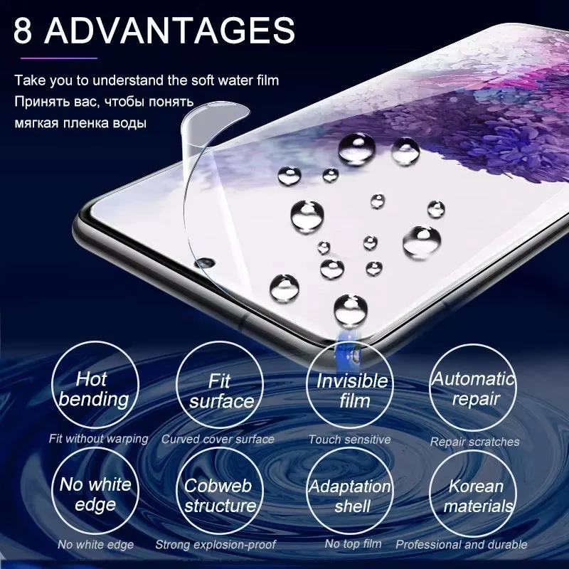 1-4 Stück HD Hydrogel-Folie für Samsung S25 Ultra S26 Ultra S26 S25 S24 S23 Plus S23 S21 FE S22 S20 FE S25 Plus Displayschutzfolie – Detail 3