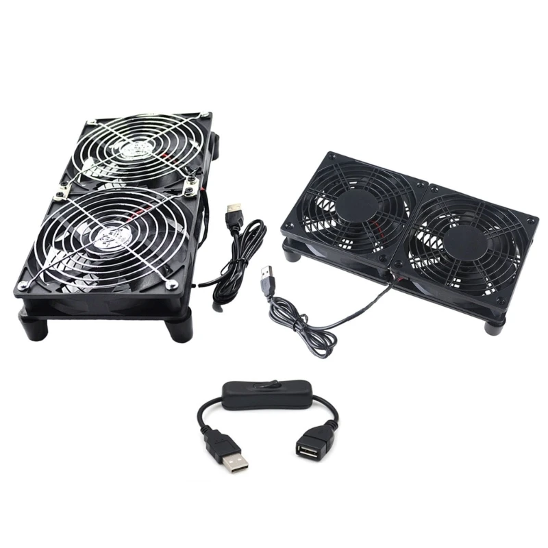 

USB 5V2A Router Cooling Fan with Switching 45CFM Prevent Overheating