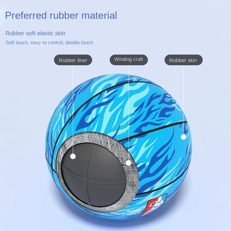 2023 New Children No. 3 No. 5 No. 7 Rubber basketball Adult training PVC anti-slip wear indoor and outdoor PU basketball 3