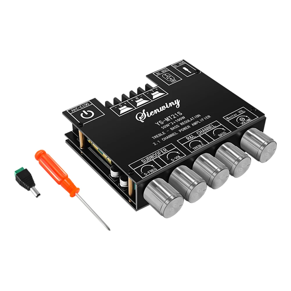 2023 하이파이 오디오 앰프, 블루투스 5.1 5.0, 2.1 채널 서브우퍼 앰프 보드, 50W x 2 + 100W AMP 모듈, YS-MT21S ZK-MT21