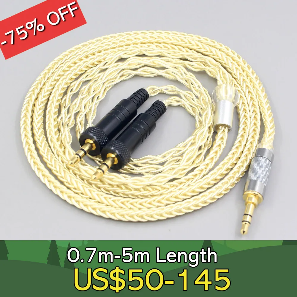 

8 Core Gold Plated + Palladium Silver OCC Alloy Cable For Sony MDR-Z1R MDR-Z7 MDR-Z7M2 With Screw To Fix headphone LN007617