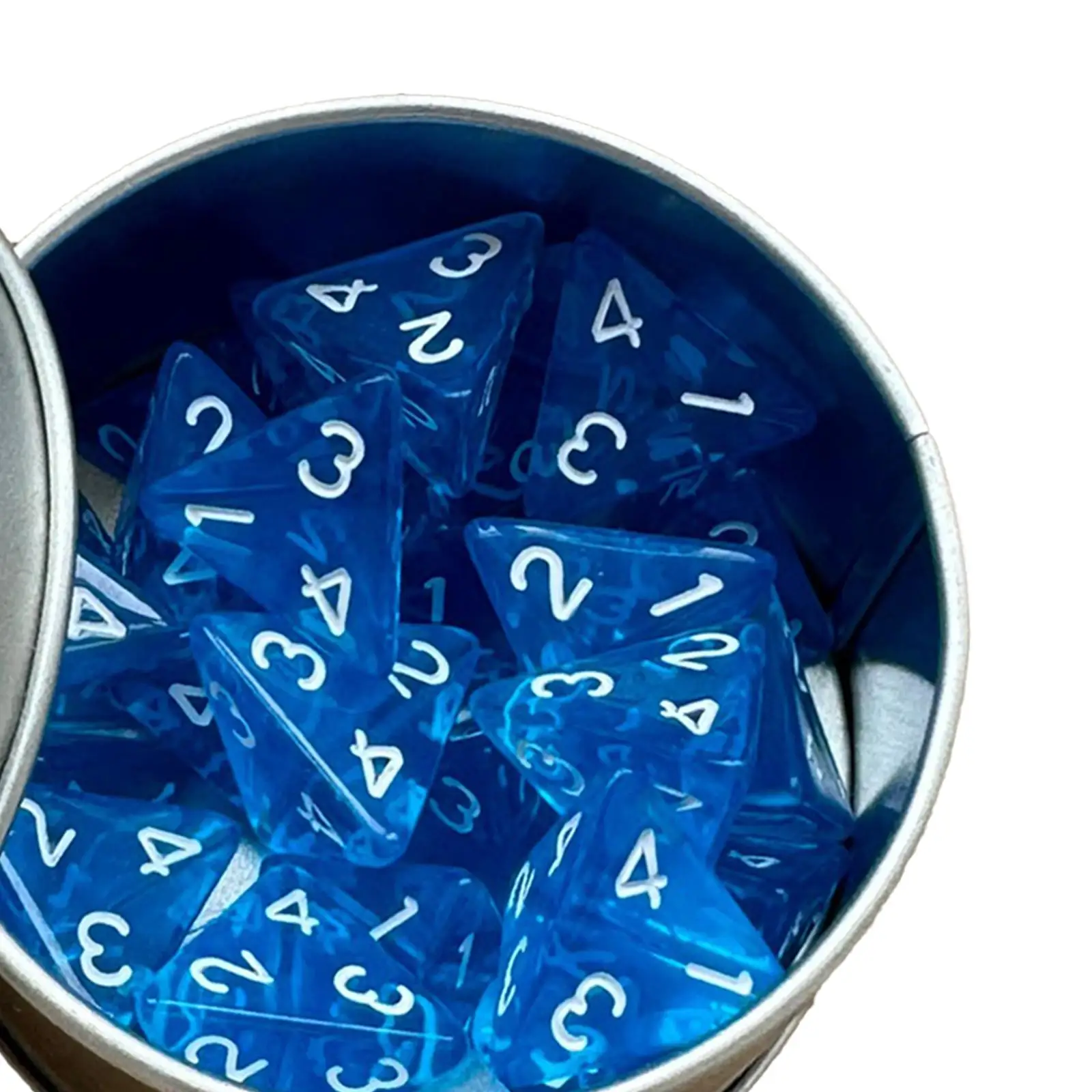 25 Pieces Multisided Dice Collectibles 16mm with Storage Case D4 Die for Entertainment Toy Theme Parties Friends Gathering Dice
