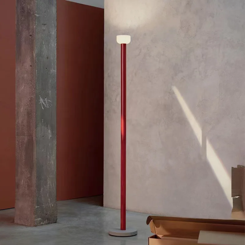

Modern minimalist LED floor lamp Macaron color bedroom bedside dining room decoration designer standing lamps for living room