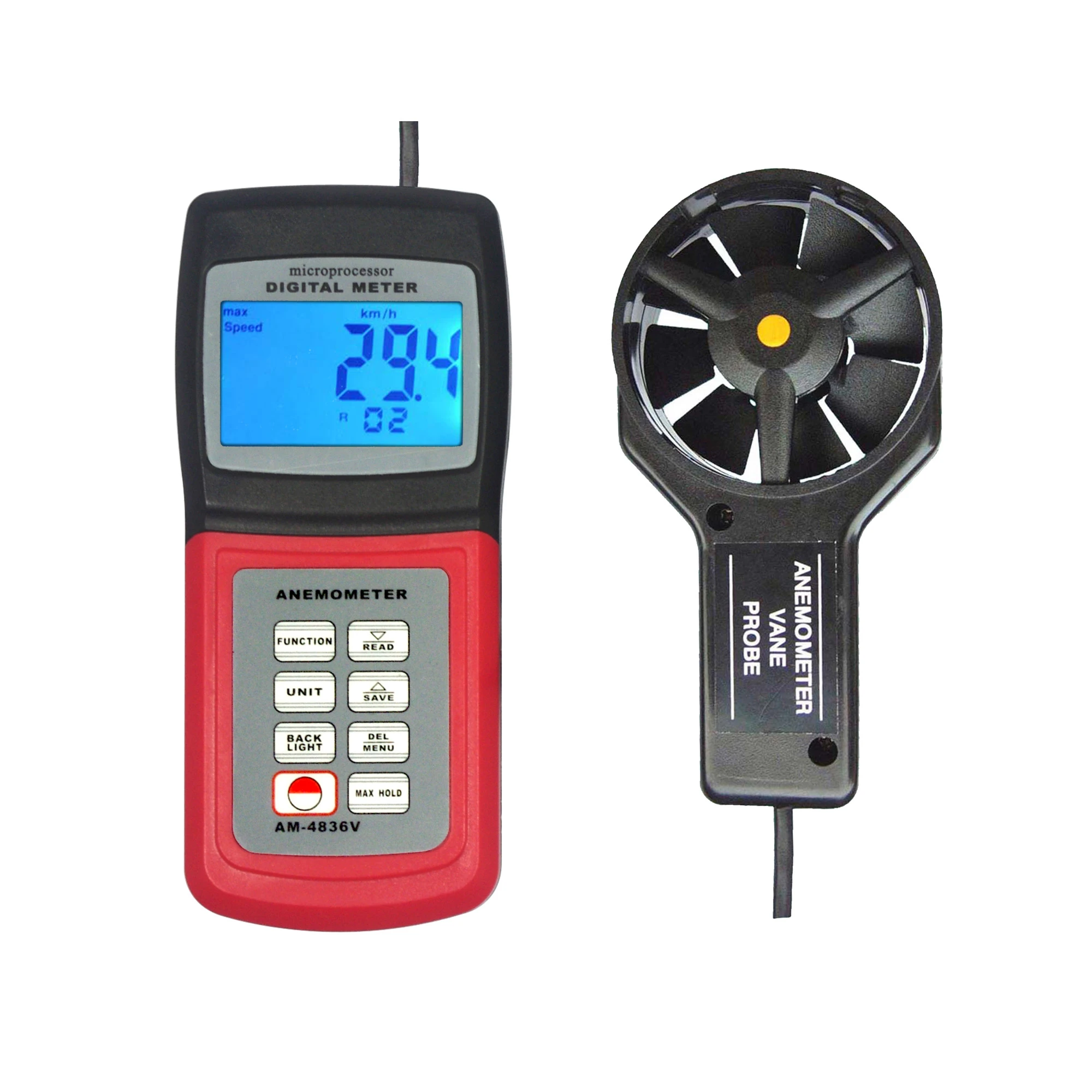 

5 in 1 Anemometer Bluetooth Air Flow Meter AM-4836V