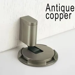 Windproof Heavy Duty Indoor Floor Door Stop with Mechanical Hold and Screw Installation (Antique copper)