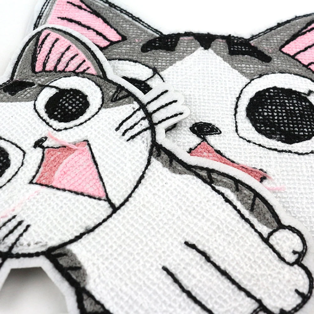 Description Picture 6 of itemFashion Cartoon Large Towel Embroidery Patch Cat Clothing Accessories Clothing Diy Decorative Cloth Applique