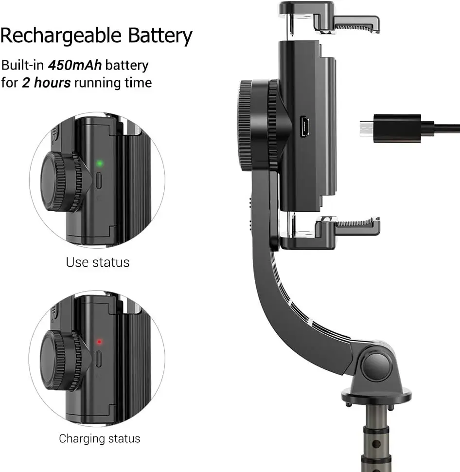 Bluetooth Handheld Gimbal Stabilizer Mobile Phone Selfie Stick Holder Adjustable Portable handheld gimbal stabilizer handheld gimbal gimbal stabilizer