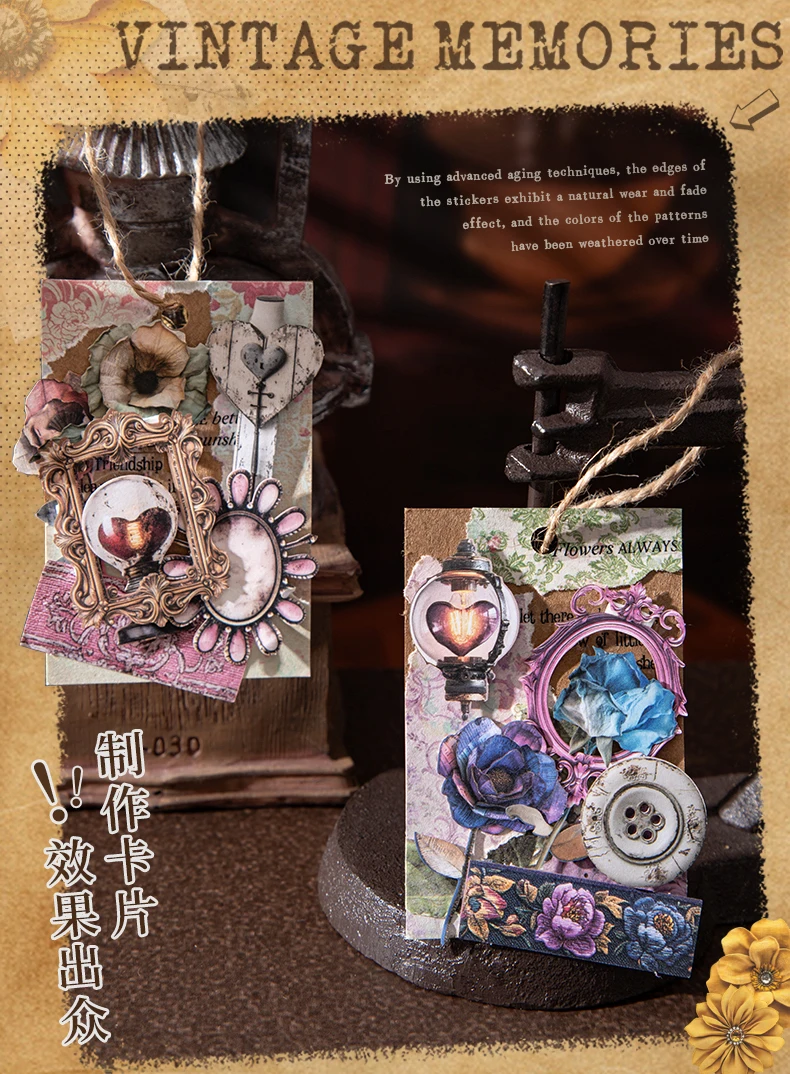 JIANQI 30 teile/paket Ins Alte kleine ding Aufkleber papier Materialien Collage Schreibwaren Dekor Tagebuch DIY Scrapbooking liefert – Detail 5
