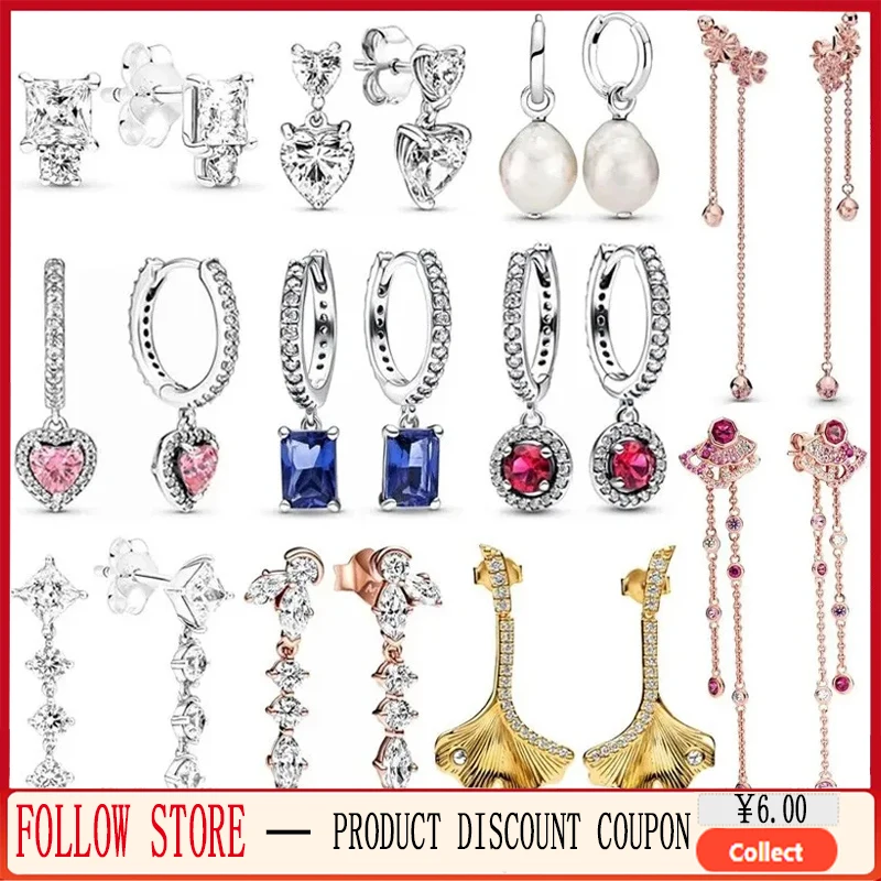 

Popular Ladies Gift 925 Sterling Silver Pink Peach Blossom Earrings Pearl Flower Specimen Ginkgo Dance Earrings Original Logo