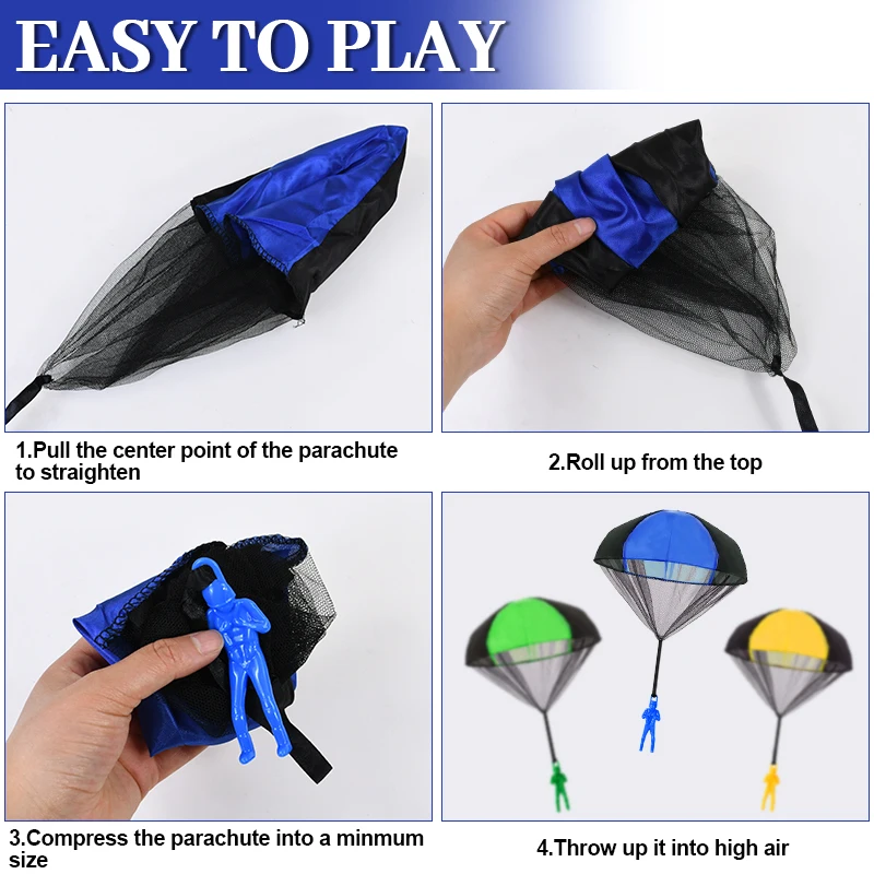1-6Pcs Parachute Toy Kids Summer Party Outdoor Funny Game Boy Girl Birthday Party Favors Gift for Guests Hand Throw Flying Toy