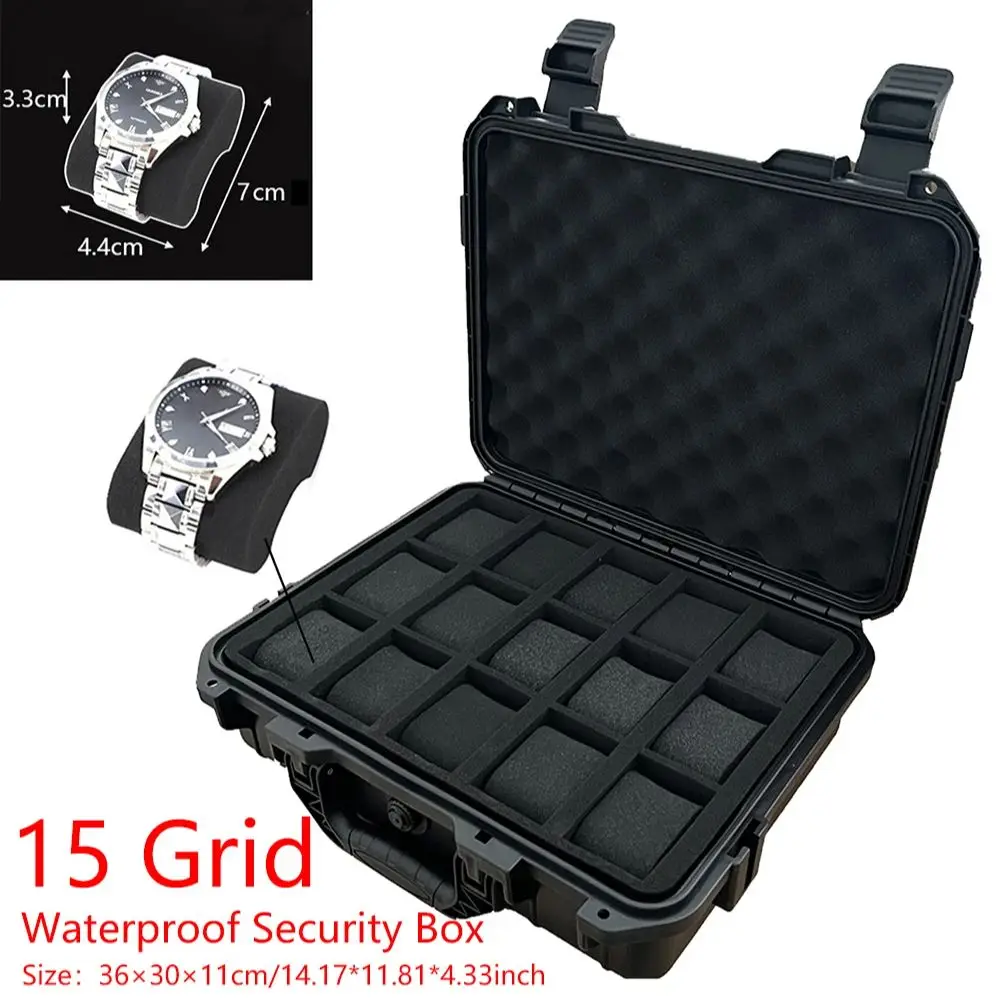 15-Slot-Plastic-Watch-Case-Portable-Waterproof-Watch-Case-Is-Used-To ...