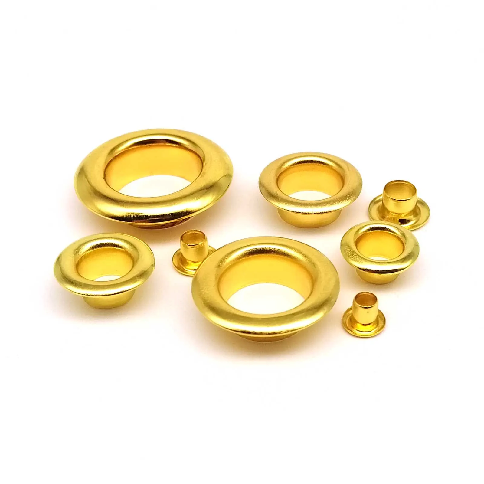 100sets 2.5-12mm Metal Golden Eyelet With Washer Grommet Ring Air Hole Rivet For Leather Bag Shoes Belt Cap Clothes